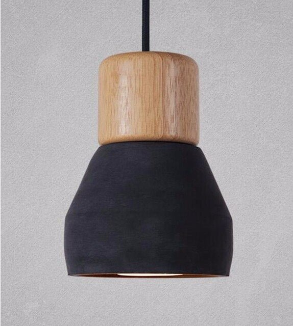 Pendant Lights Modern Fashion Ceiling Pendant Lamp Home Lighting Fixture, Wood Cement Hanglamp For Kitchen Dining Room