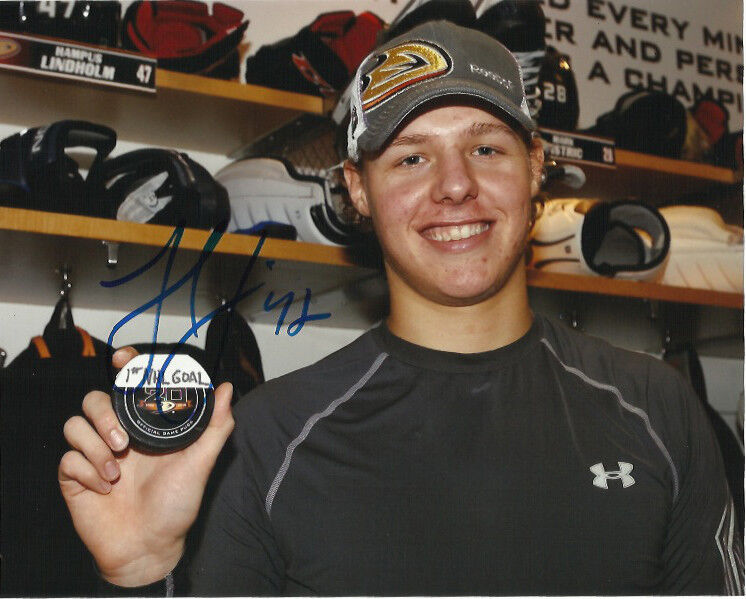 Anaheim Ducks Hampus Lindholm Autographed Signed 8x10 Photo Poster painting COA Goal