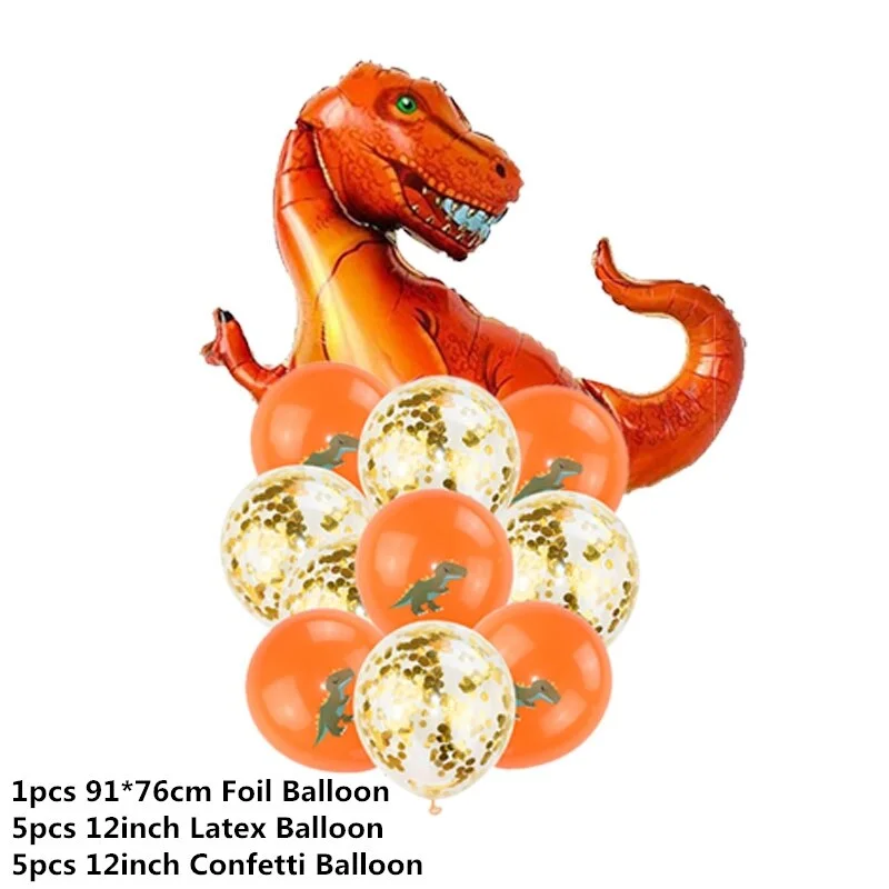Dinosaur Birthday Party Dinosaur Foil Balloon Confetti Latex Ballons Dino Air Baloon Globos Kids Animal Jungle Party Decoration