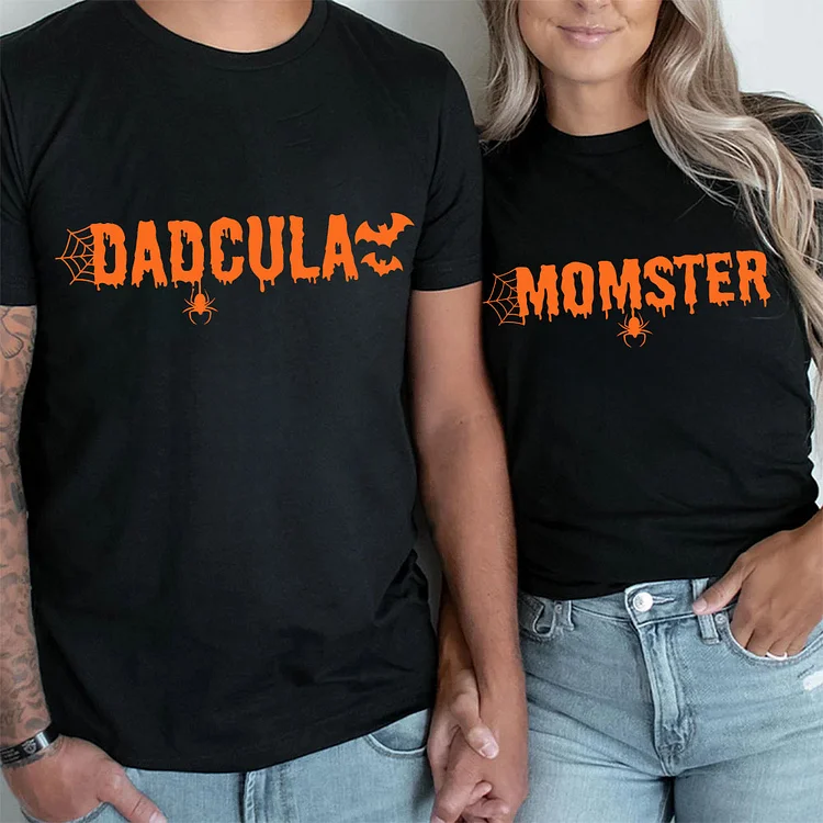 Momster and Dadcula Matching Halloween Unisex T-shirt, Sweatshirt, Hoodie