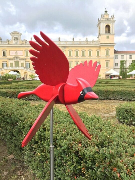 （Garden Upgrade）Garden Decoration Whirligig Windmill - Red Cardinal