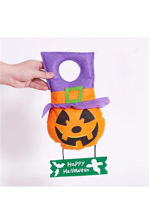 Halloween Pumpkin Door Hanging Home Decoration Orange-elleschic