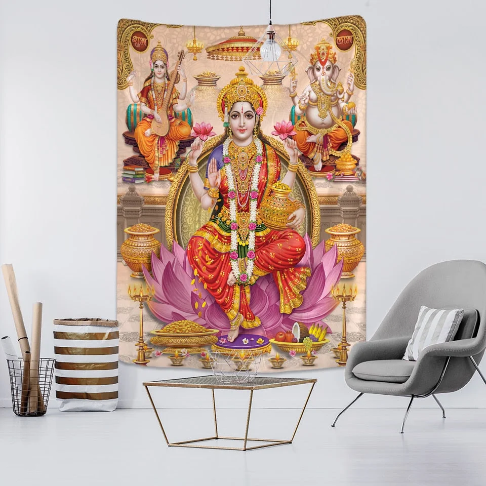 3D Printing Color Elephant Tapestry Wall Hanging Bohemian Hippie Mandala Living Room Art Room Home Decor