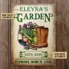 Personalized Gardening Flowers Love Customized Classic Metal Signs