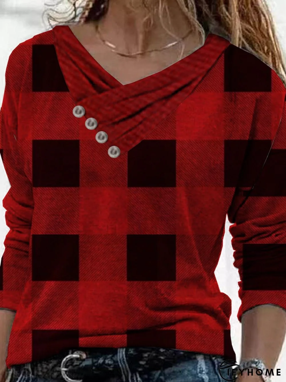 Christmas Xmas Long Sleeve Printed Top | IFYHOME