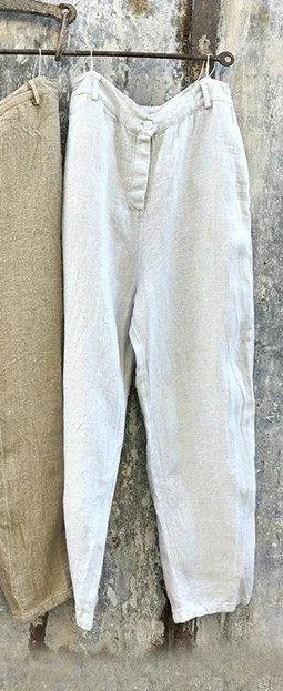 Casual Plus Size Solid Pants With Pockets