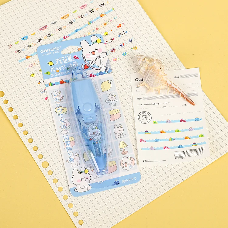 Journalsay 5mm*300mm Cartoon Pattern Push-type Replaceable Core Correction Tape