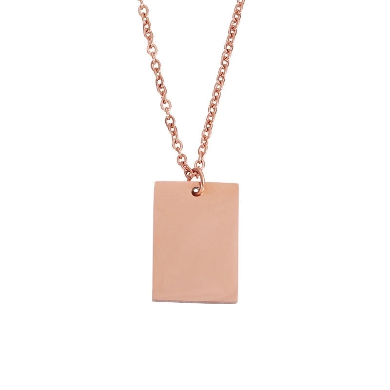 Stainless Steel 18K Gold Plated Rose Gold Plated Minimalist Plating Solid Color None Pendant Necklace