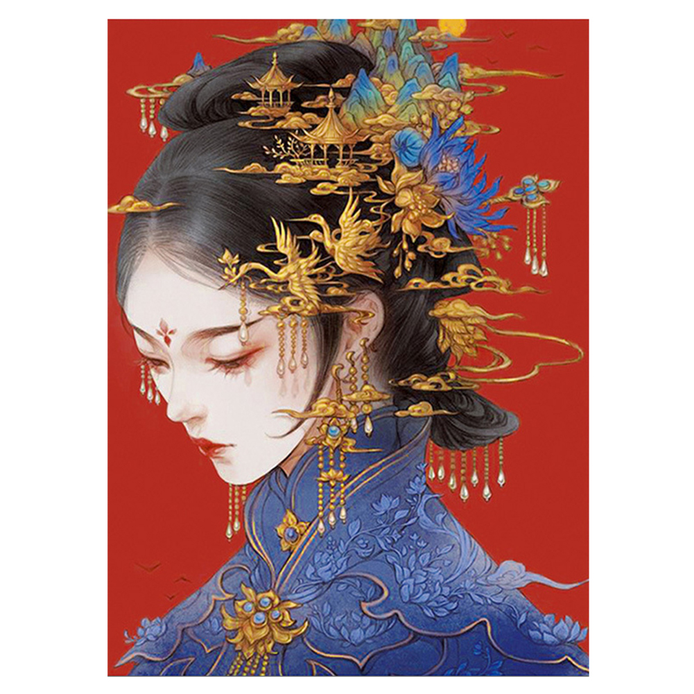 

Elegant Girl - 11CT Stamped Cross Stitch - 50*65CM, 501 Original