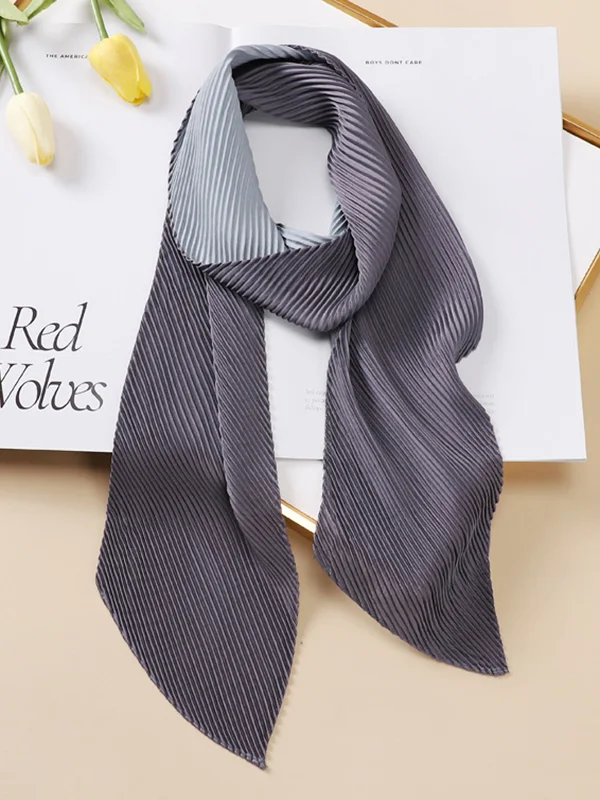 Casual Pleated Solid Color Shawl&Scarf