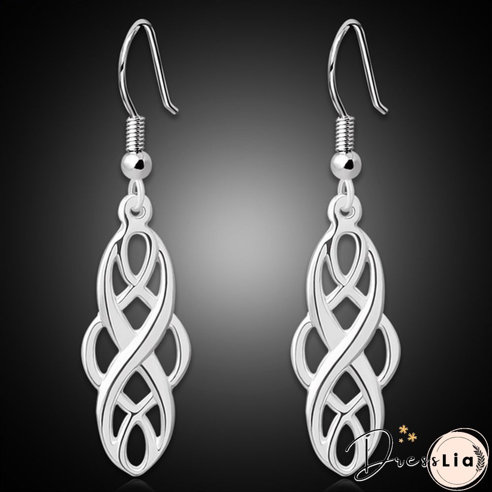 2 Colors Celtic Knot Dangle Earrings Good Luck Irish Celtic Knot Vintage Dangles for Women,Girls