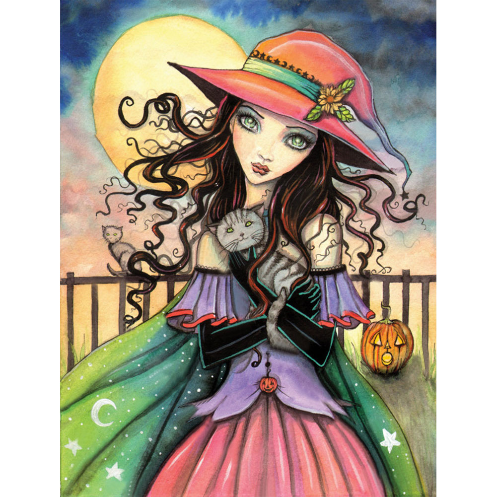 

Witch Hat Girl - Square Drill Diamond Painting - 30*40CM, 501 Original