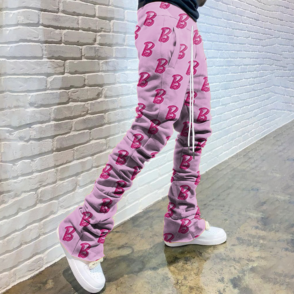 Letters B Print Sweatshirt Trousers