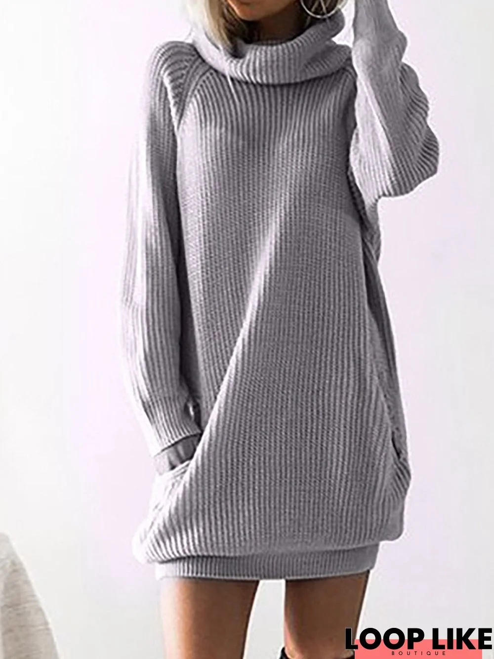 Women's Thick Large Sweater Casual Long Sweater Dress