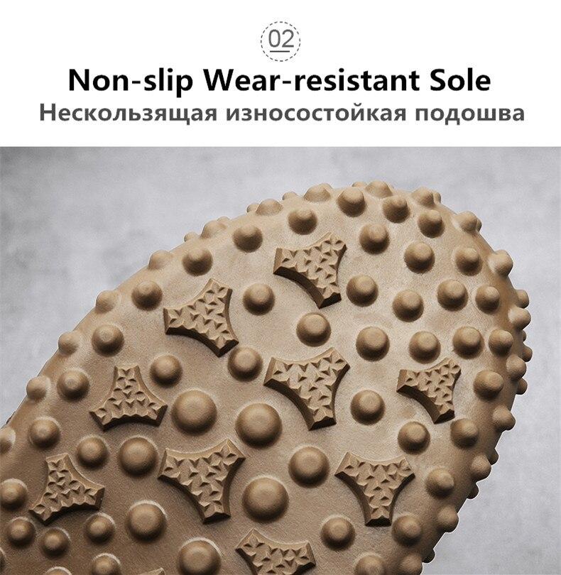 Men Ankle Boots Winter Warm Snow Boots Thick Plush Men Handmade Leather Boots Outdoor Waterproof Work Boots shopify Stunahome.com