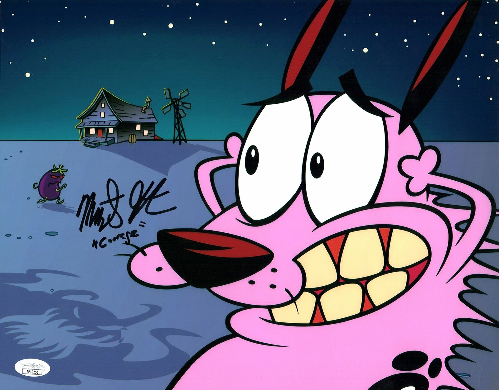 Marty Grabstein Courage the Cowardly Dog 11x14 Photo Poster painting Signed Autograph JSA COA