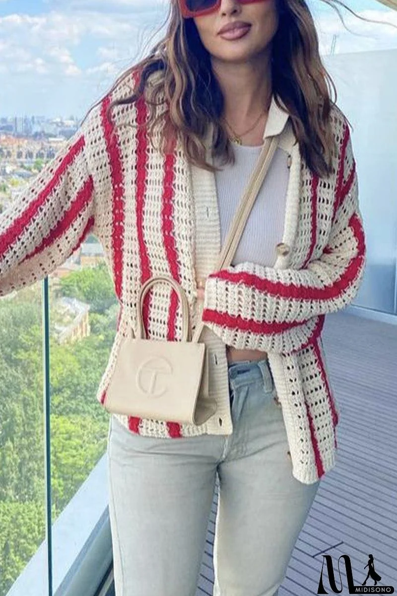 MidiSono - Head In The Clouds Crochet Cardigan Short Set