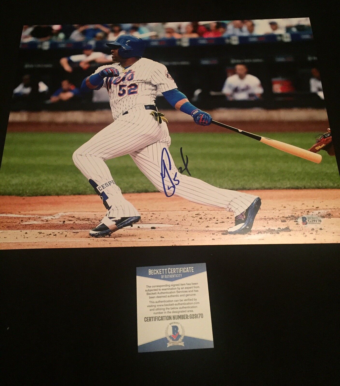 YOENIS CESPEDES Signed Autograph 11x14 Ny Mets WS Auto