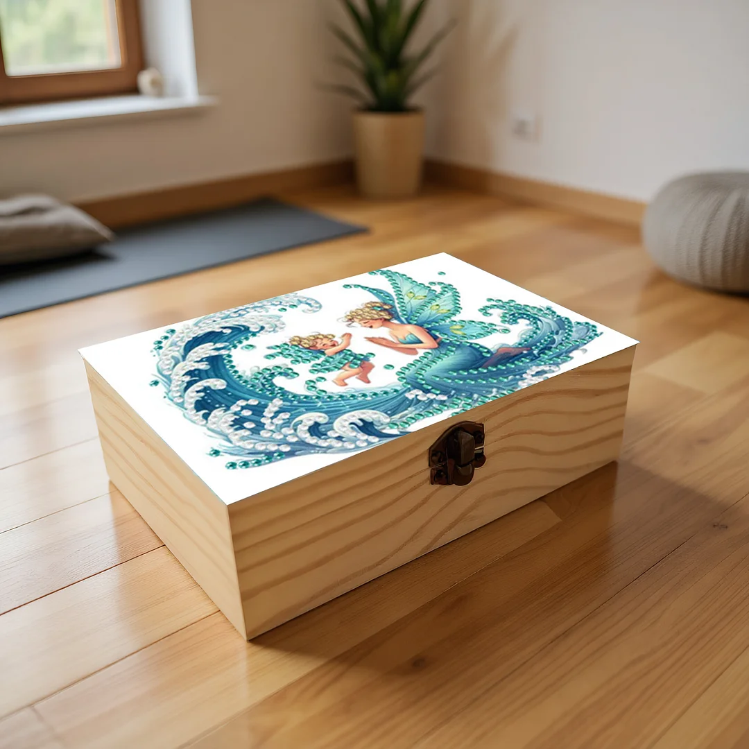 Fairy and the Waves DIY Wooden 5D Diamond Art Diamond Art Storage Box for Adults