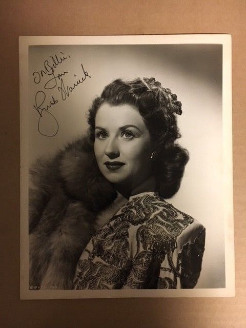 Ruth Warick Lovely 8x10 Signed Photo Poster painting Auction House COA**