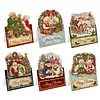 6Pcs DIY Pearl Diamond Painting Christmas Cards, 3D Greeting Card Craft Kits with Resin Pearls, Handmade Holiday Cards for Adults, Christmas Gifts & Decorations