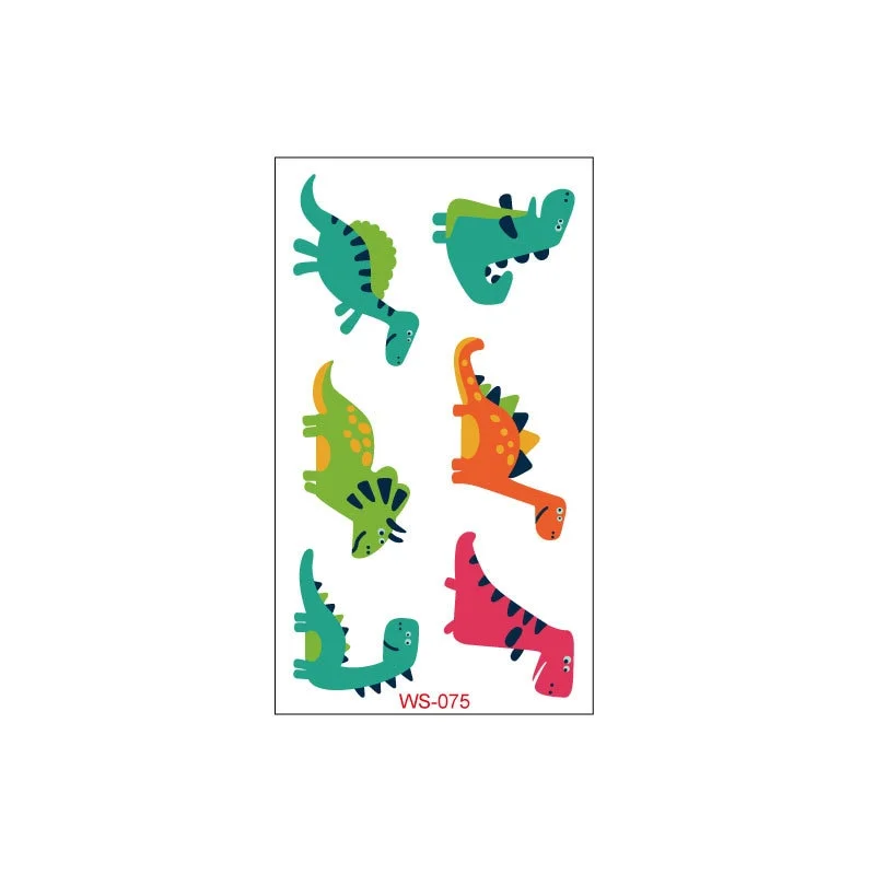 New dinosaur tattoo stickers waterproof children cute cartoon tyrannosaurus pterosaur animal party toy tattoo stickers