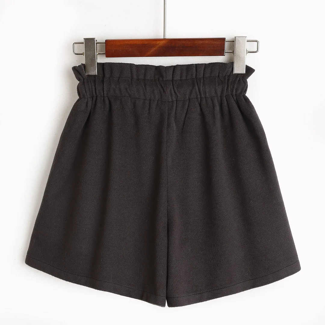 Black/Brown/Deep Grey Leisure Sweet Heart Shorts SP1711442