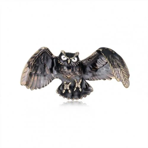 Back to School Fashion Women Vintage Flying Owl Shape Brooch Pin Jewelry Clothes Accessory Gift