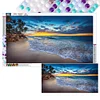 (US Local)2pack Landscape 5D DIY Full Drill Round Big Size Diamond Painting Kit Home Decor 70x40cm