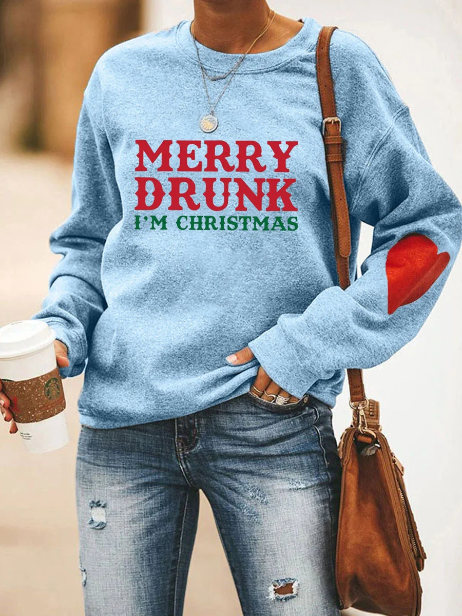 Merry Drunk I'm Christmas Heart Sweatshirt