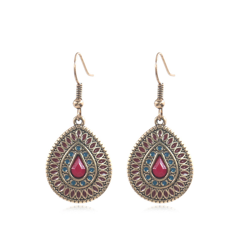 Women's Bohemian Exotic Water Drop Flower Earrings