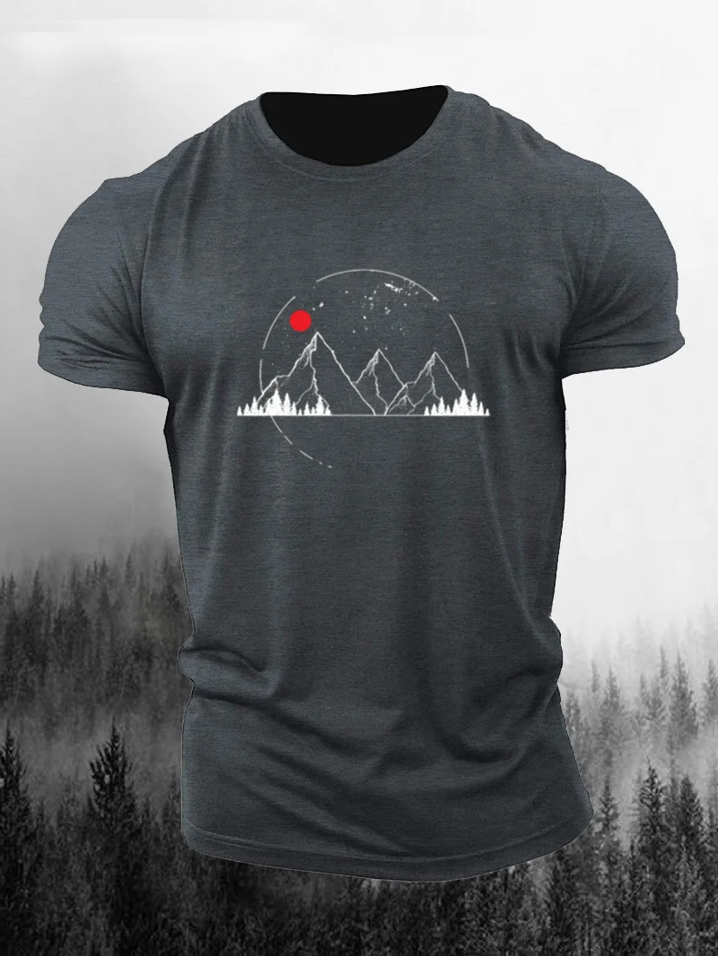 Outdoor View Graphic Printed Men's T-Shirt in  mildstyles