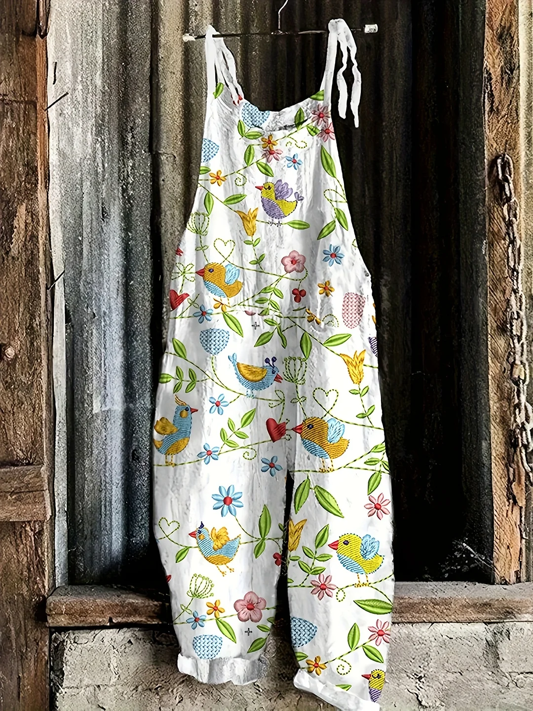 2025 Summer Women's Floral Print Jumpsuit - Loose Fit, Wide Leg, Sleeveless, Casual Beachwear With Button Detail, Lightweight & Breathable For Vacation, Beach, Or Summer Outings, Vacation Attire | Floral Print Jumpsuit | Lightweight Jumpsuit | IFYHOME
