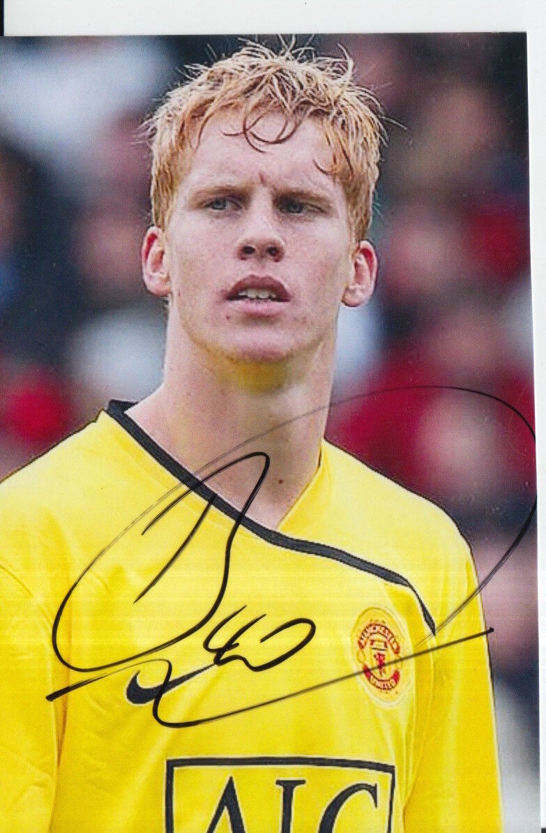 MANCHESTER UNITED HAND SIGNED BEN AMOS 6X4 Photo Poster painting.