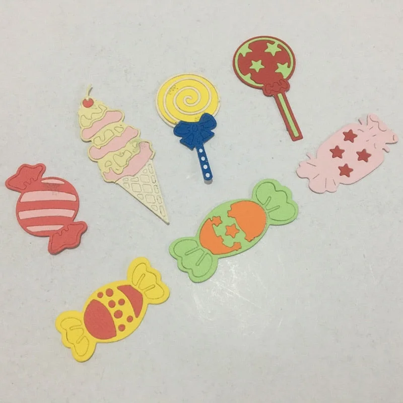Candy Frame Set Metal Cutting Dies Lollipop Die Cut Stencil Scrapbooking Embossing 2019 New Christmas Craft Stamps And Dies