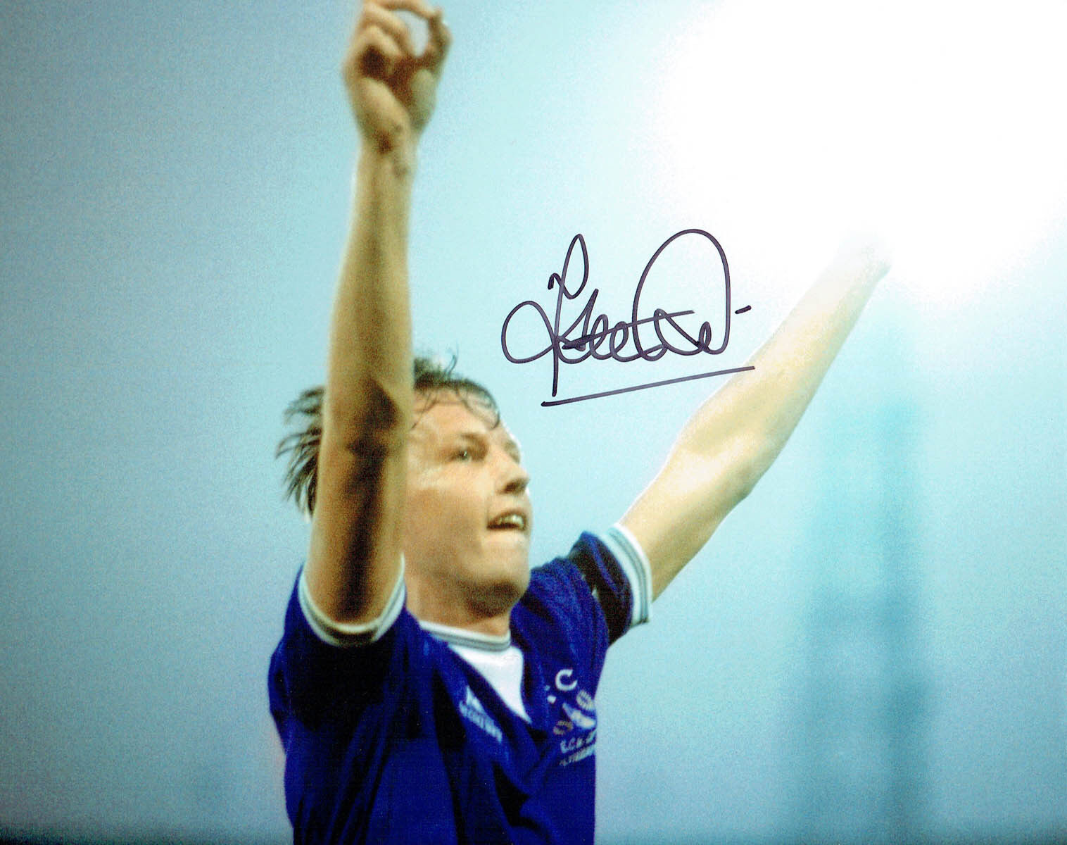 Trevor STEVEN Signed Autograph 10x8 EVERTON Photo Poster painting B AFTAL COA