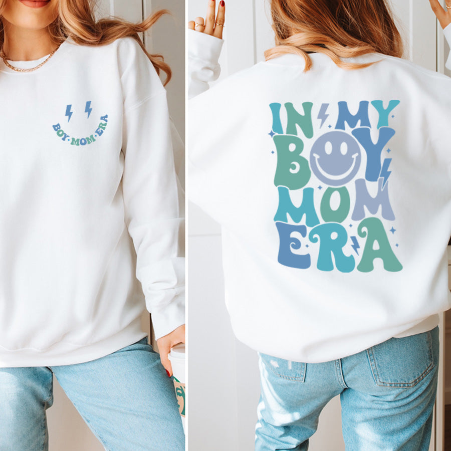 Loveyoufancy My Boy Mom Era Front & Back Logo Sweatshirt