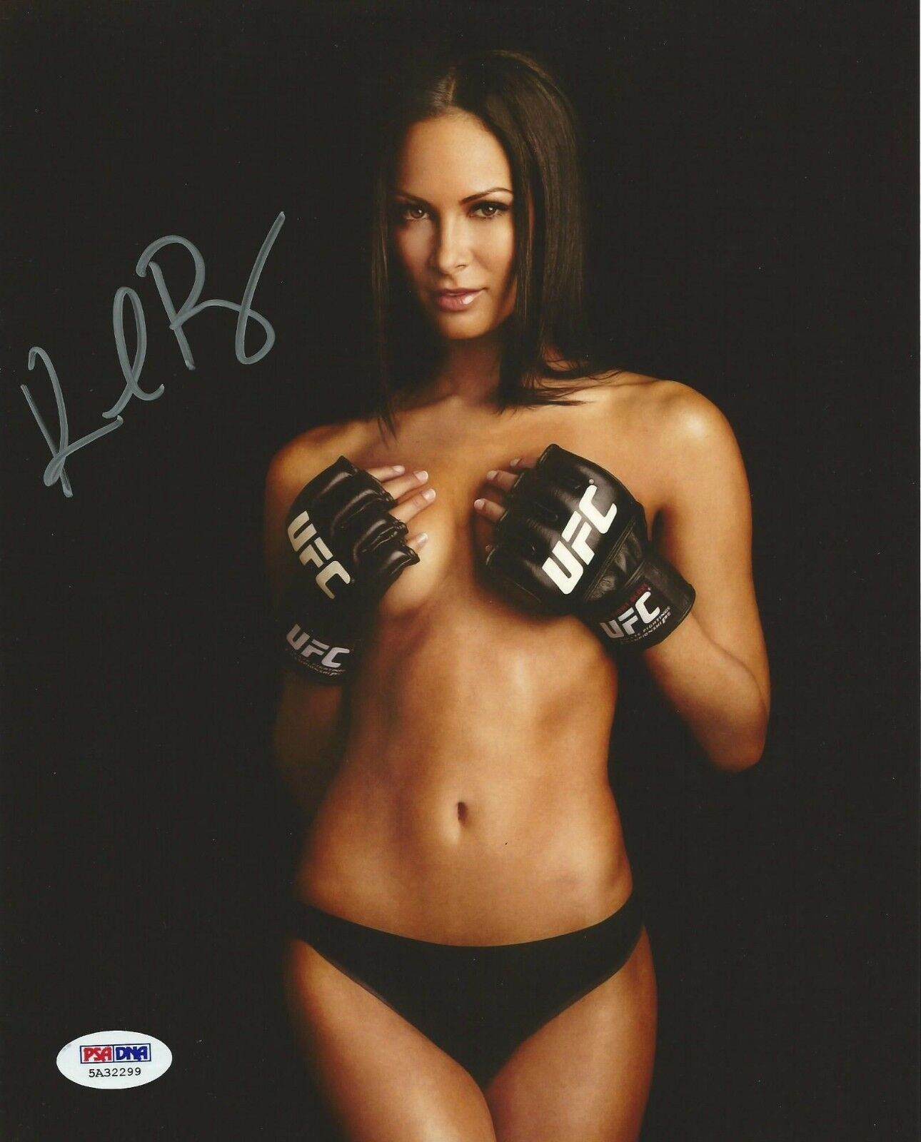 Kenda Perez Signed Topless UFC 8x10 Photo Poster painting PSA/DNA COA Best of Pride Picture Auto