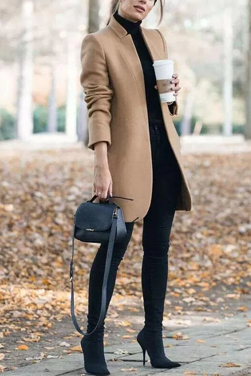 Stand Collar Barret Long Coat