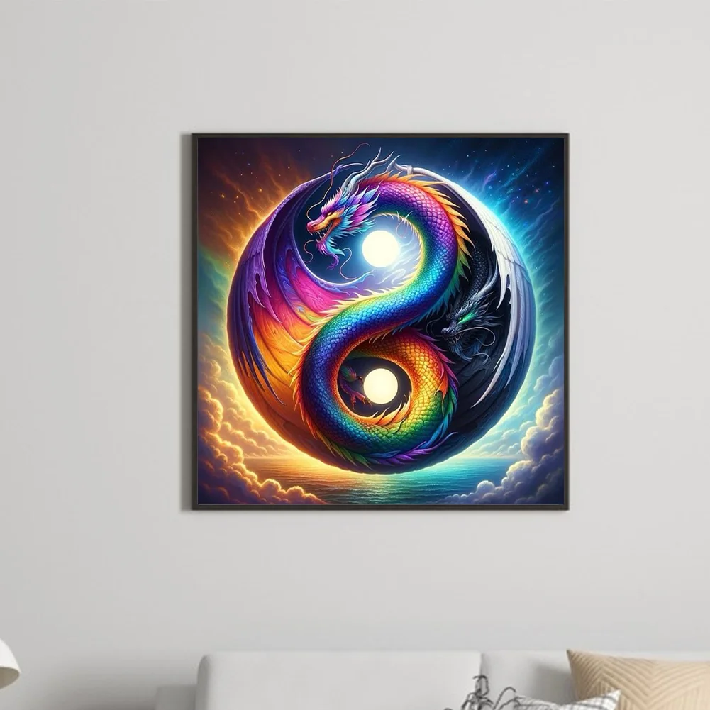 Diamond Painting - Full Round Drill - Dragon(Canvas|30*30cm)