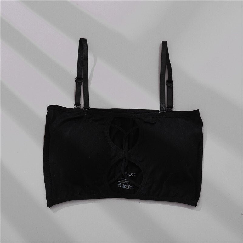 FINETOO Seamless Women Crop Top Sexy Female Underwear Tank Tops Lingerie Femme Padded Adjustable Strap Camisole Woman Top 2021