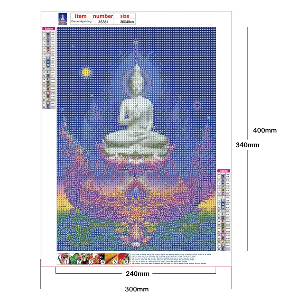 Diamond Painting - Full Round Drill - Buddha(30*40cm)