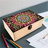 5D DIY Diamond Painting Handmade Wood Storage Box Crystal Storage Case (Mandala)