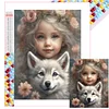 Diamond Painting -DIY Full Square Drill Little Girl(45x55 CM)