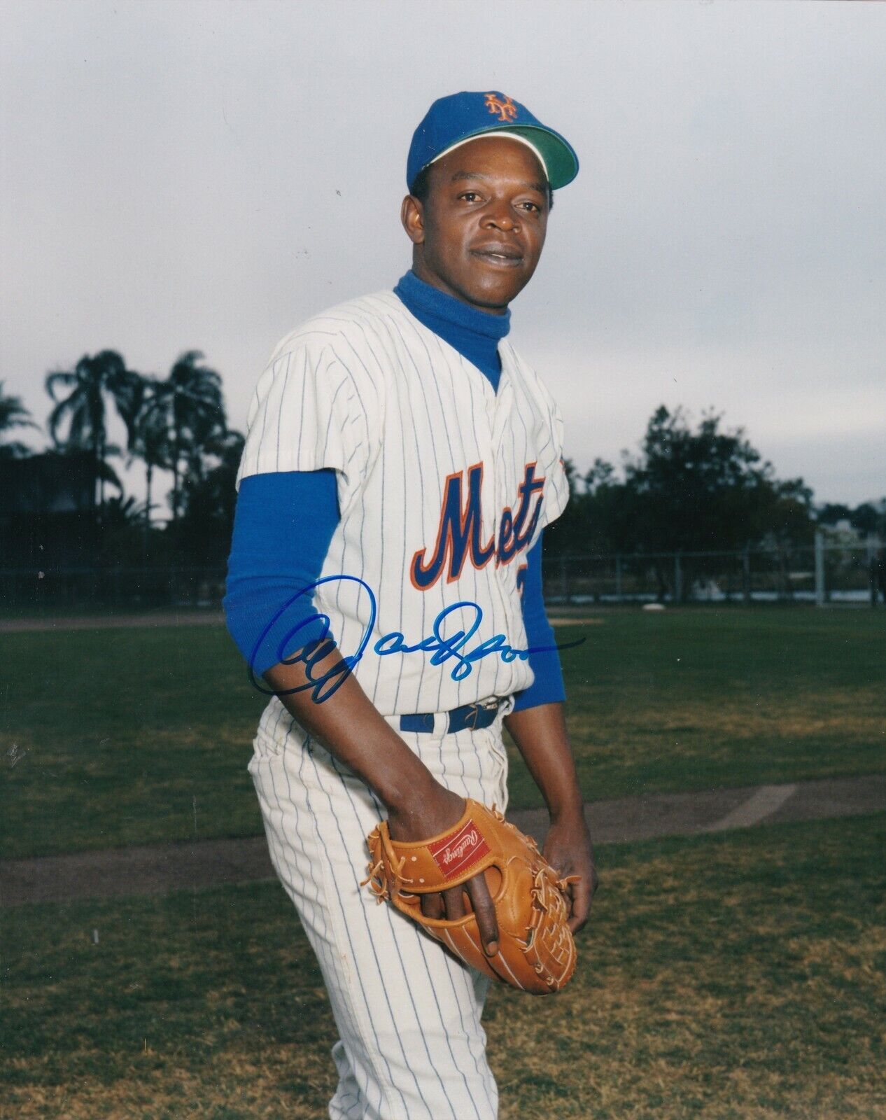 AL JACKSON NEW YORK METS ACTION SIGNED 8x10