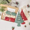 3 Pi&egrave;ces Kit De Bricolage En Tricot De Sapin De No&euml;l 