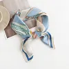 Colorful Design 70x70xm Floral Silky Scarf