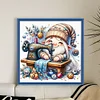 Sewing Machine Gnome-18CT Stamped Cross Stitch 30*30cm/11.81*11.81in
