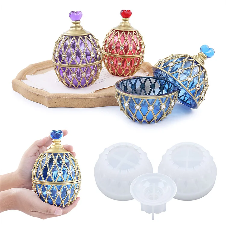 Jewelry Storage Box Resin Casting Mold Set CrazyMold