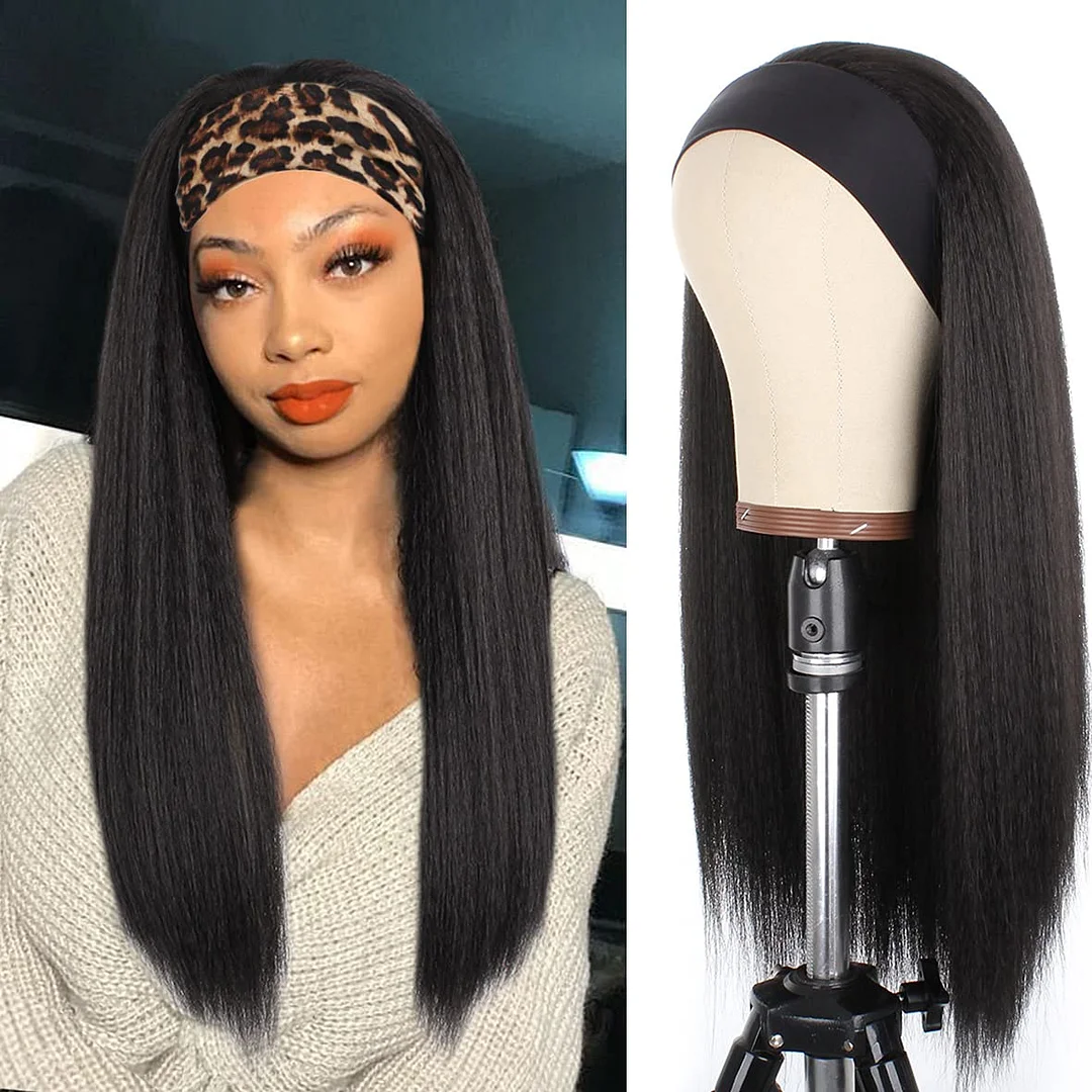 Jewtribute Hair®|Kinky Straight Head band Wig With Brazilian 